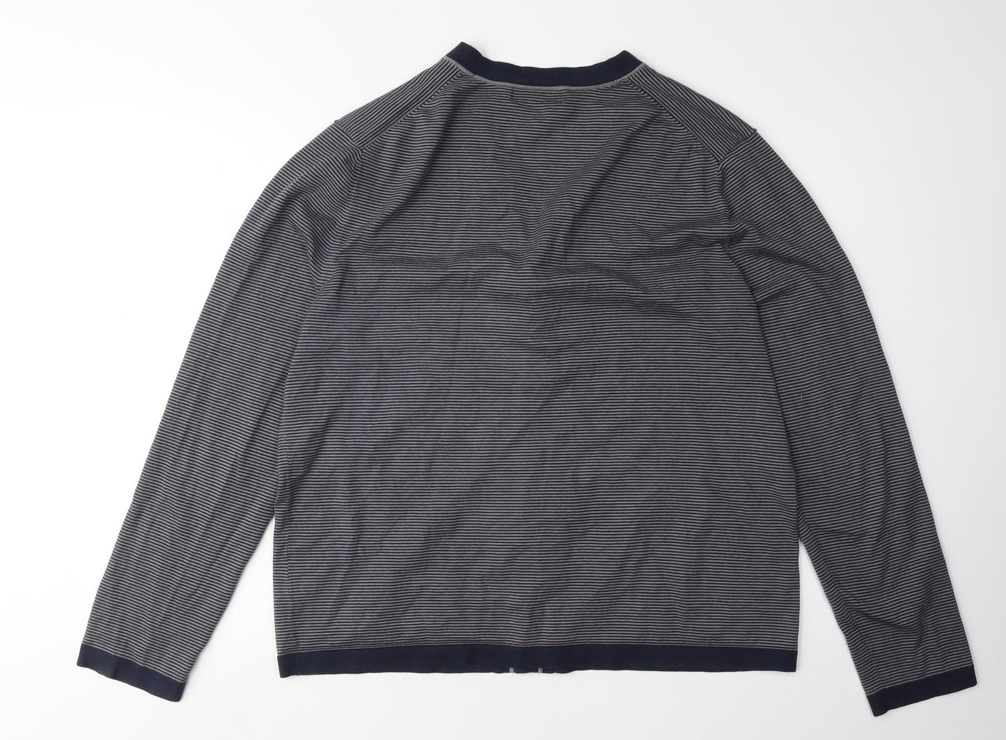 Banana Republic Men's Blue Striped Cardigan Size L