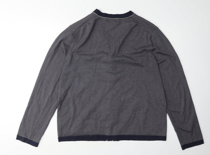 Banana Republic Men's Blue Striped Cardigan Size L