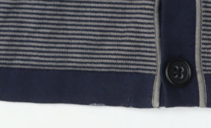 Banana Republic Men's Blue Striped Cardigan Size L