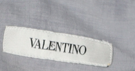 Valentino Men's Grey Dress Shirt Size 39 Long Sleeve