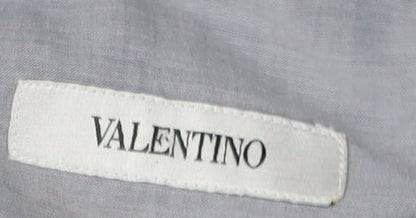 Valentino Men's Grey Dress Shirt Size 39 Long Sleeve