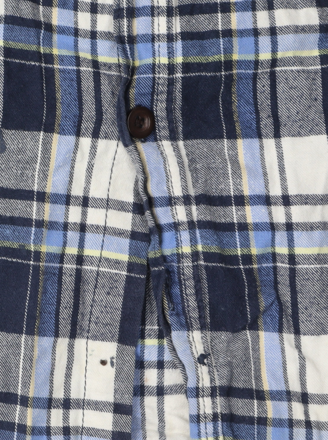 Fresh Men's Blue Plaid Long Sleeve Shirt 2XL
