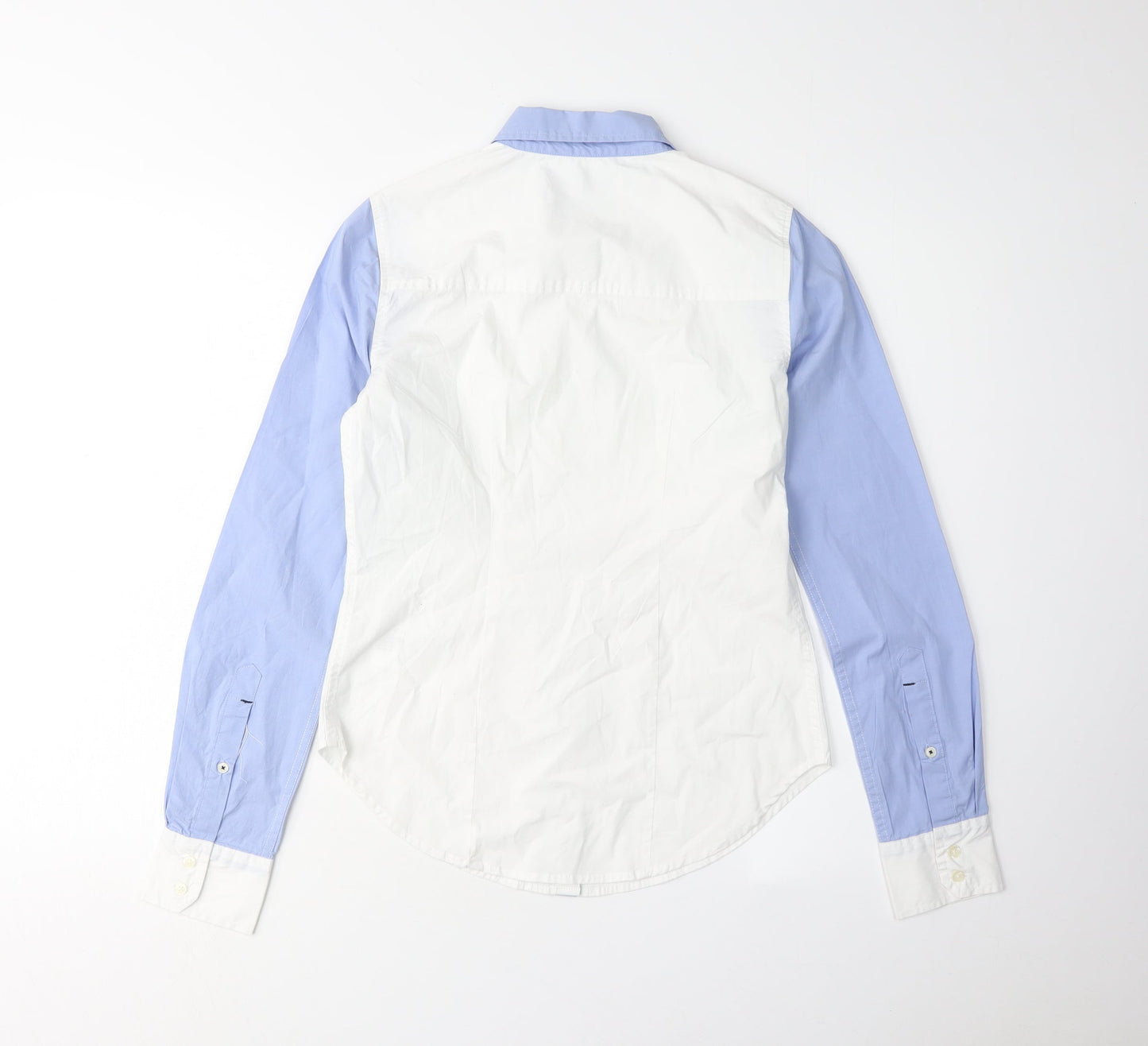 Abercrombie & Fitch Women's White Blue Button-Up XS