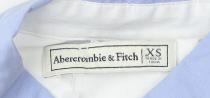 Abercrombie & Fitch Women's White Blue Button-Up XS