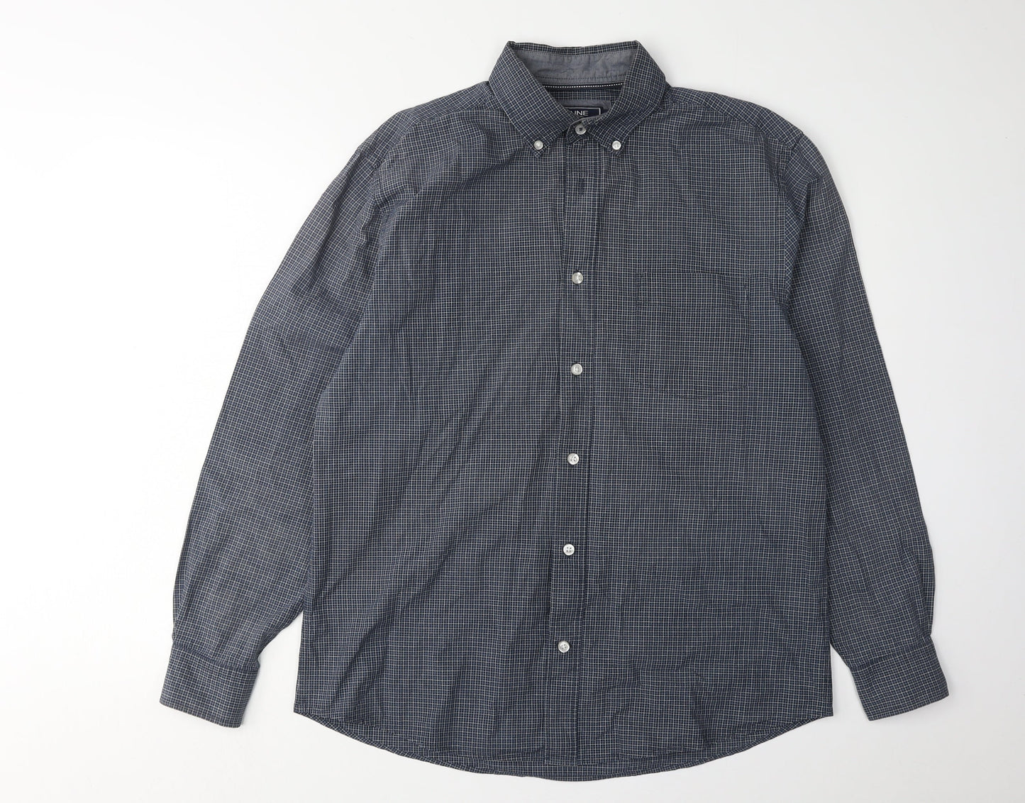 Maine New England Men's Blue Check Shirt - Size S