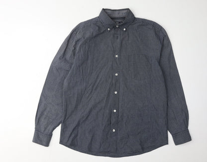 Maine New England Men's Blue Check Shirt - Size S
