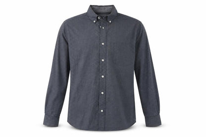 Front view of Maine New England Men's Blue Check Shirt -, size S