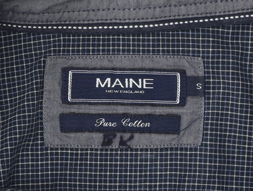 Maine New England Men's Blue Check Shirt - Size S