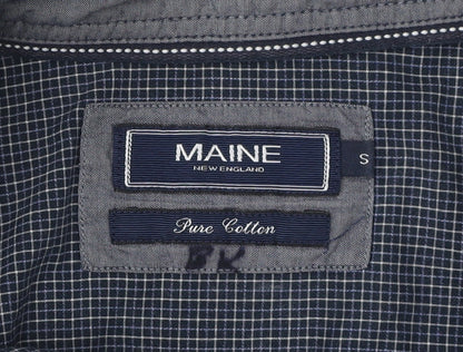 Maine New England Men's Blue Check Shirt - Size S