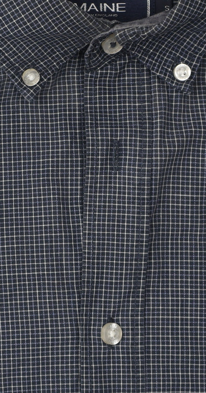 Maine New England Men's Blue Check Shirt - Size S