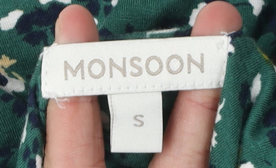 Monsoon Women's Green Floral Shirt Dress S