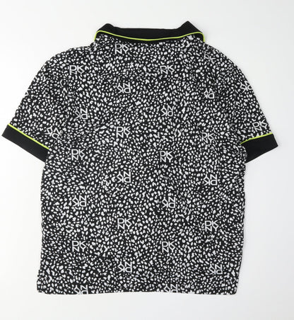 DKNY Women's Black Animal Print Pyjama Top - Size M