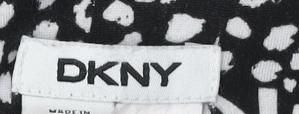DKNY Women's Black Animal Print Pyjama Top - Size M