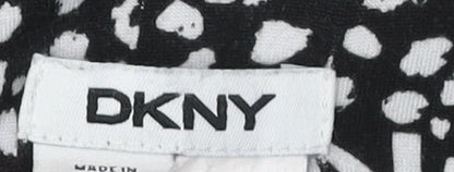 DKNY Women's Black Animal Print Pyjama Top - Size M