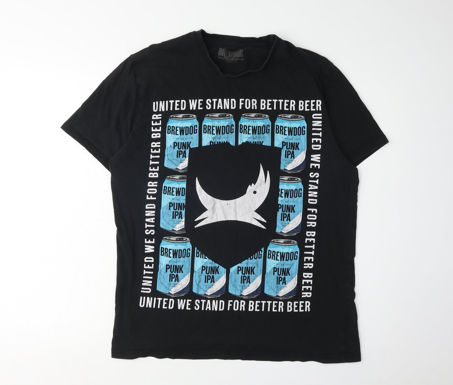 Mens UK Size L Brewdog Black  T-Shirt