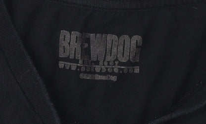 Mens UK Size L Brewdog Black  T-Shirt