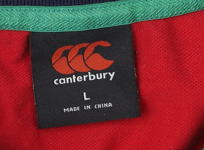Canterbury Men's Red Rugby Polo L