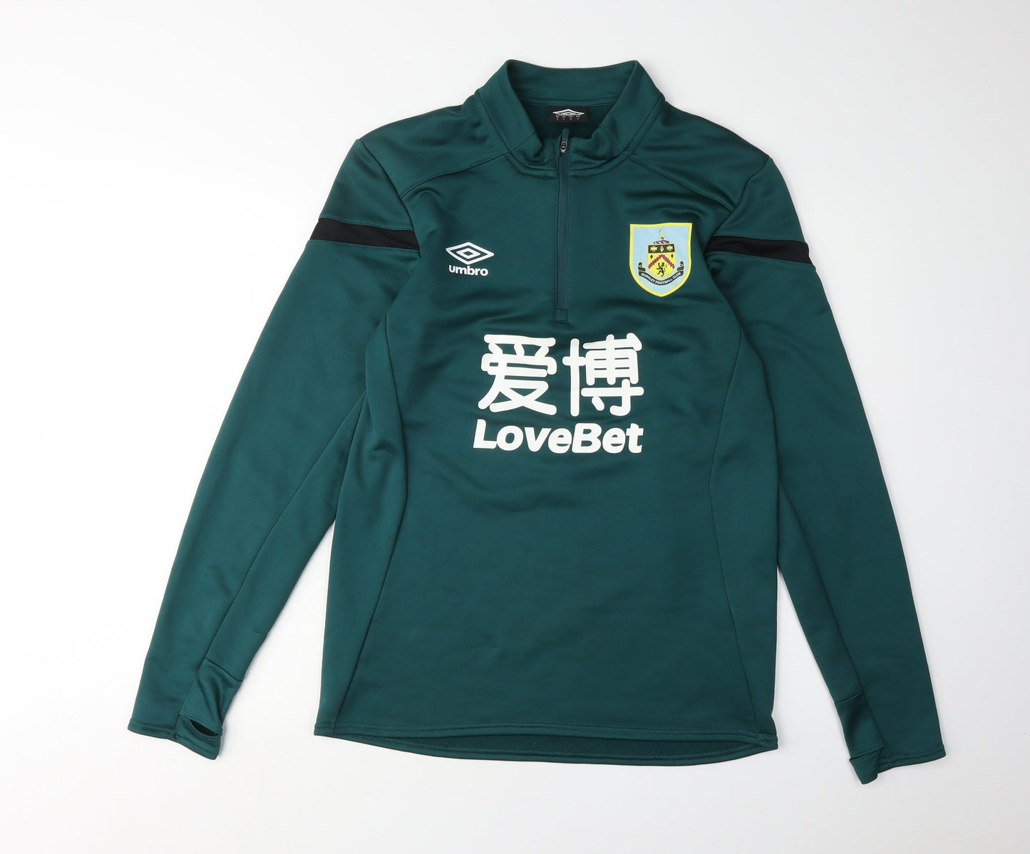 Umbro Men's Green 1/4 Zip Sweatshirt S