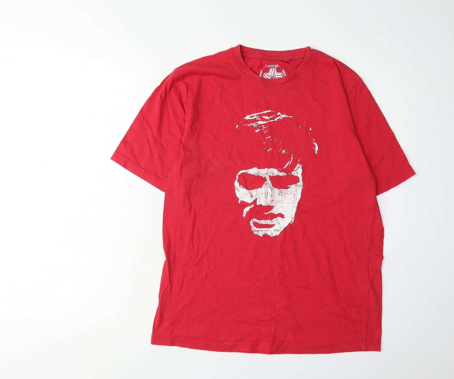 George Men's Red Football Graphic T-Shirt, Size S