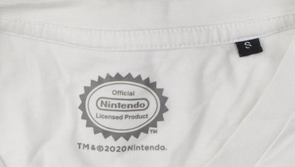 Nintendo Super Mario Men's White Graphic T-Shirt Size S