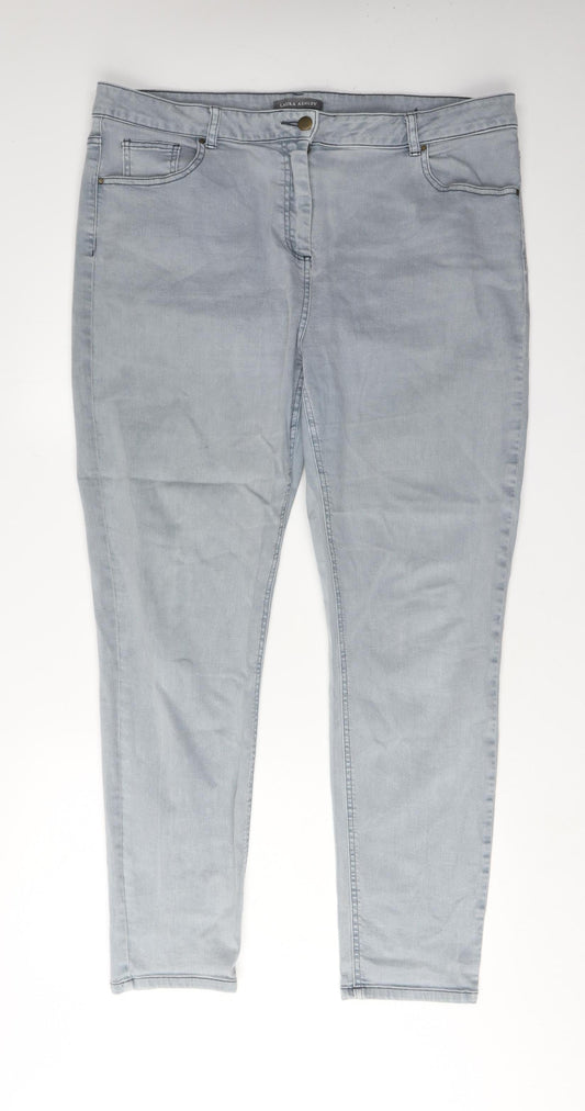 Laura Ashley Women's Blue Skinny Jeans UK 18 Stretch
