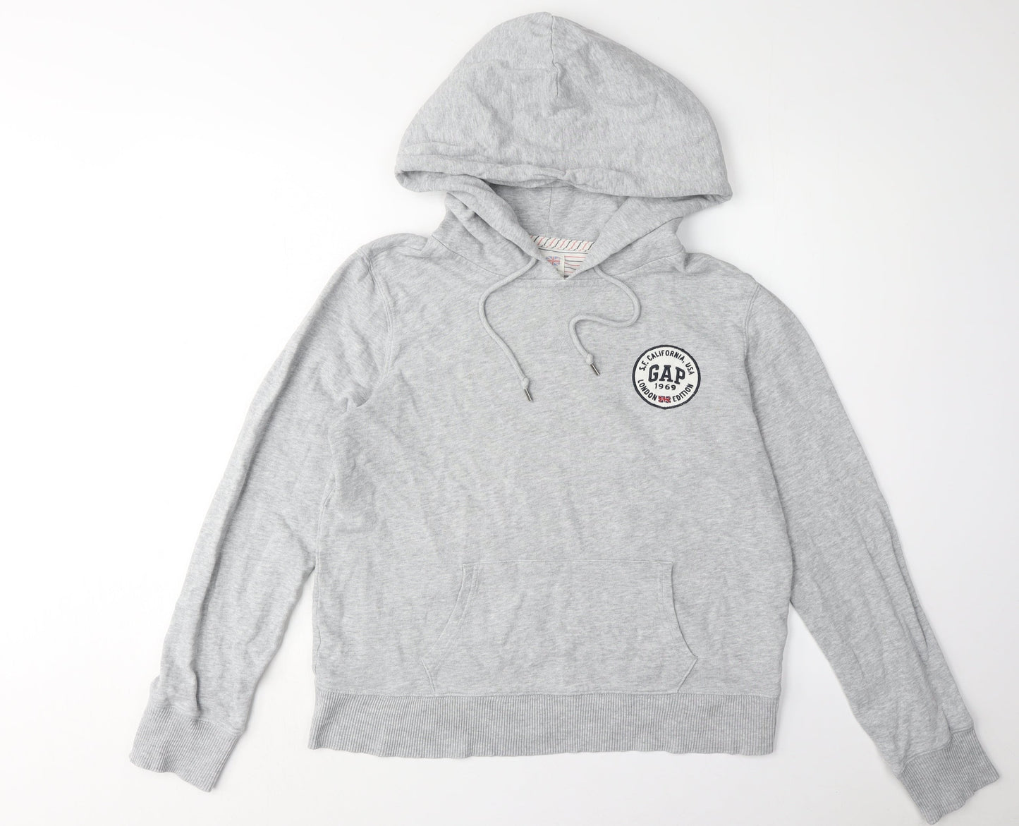 GAP Women's Grey Pullover Hoodie, M, Casual Logo