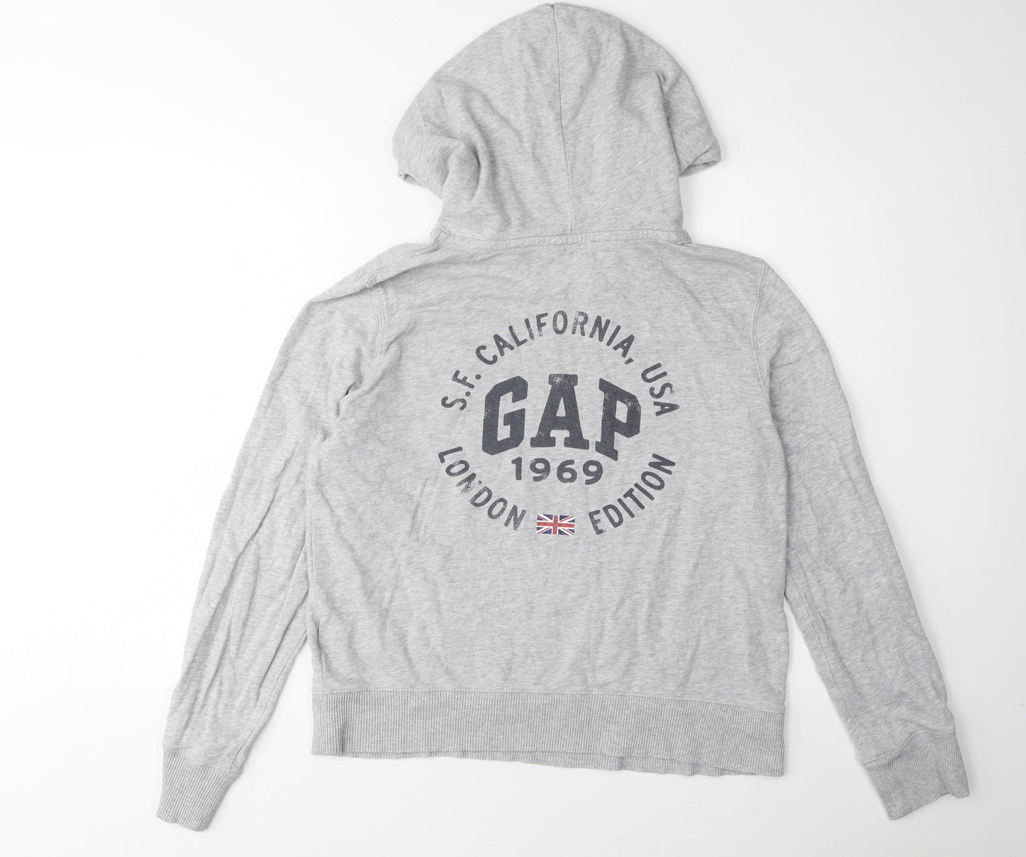 GAP Women's Grey Pullover Hoodie, M, Casual Logo