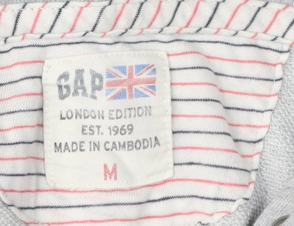 GAP Women's Grey Pullover Hoodie, M, Casual Logo