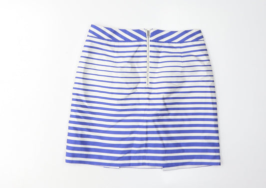 Banana Republic Women's Blue Striped Pencil Skirt Size 2