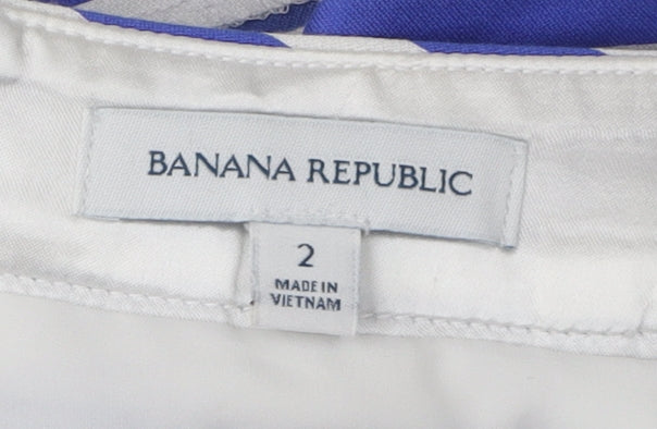 Banana Republic Women's Blue Striped Pencil Skirt Size 2