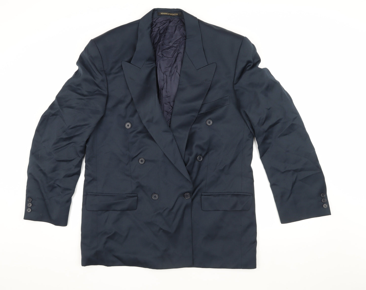 Mens UK Size 40 Marks and Spencer Regular Blue Suit Jacket
