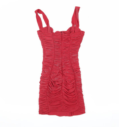 Oh Polly Women’s Red Bodycon Dress, Size 6 - Party