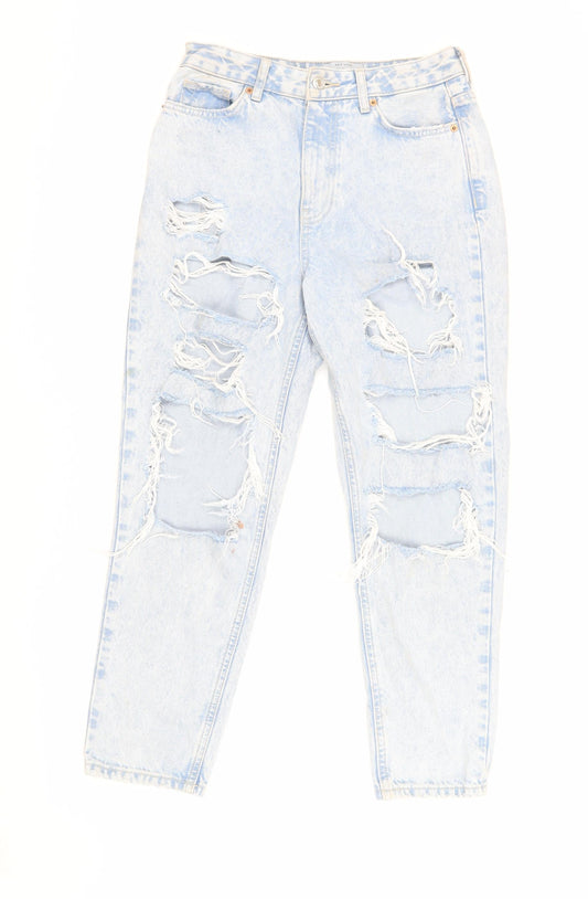 New Look Light Blue Distressed Women's Jeans, Size 8