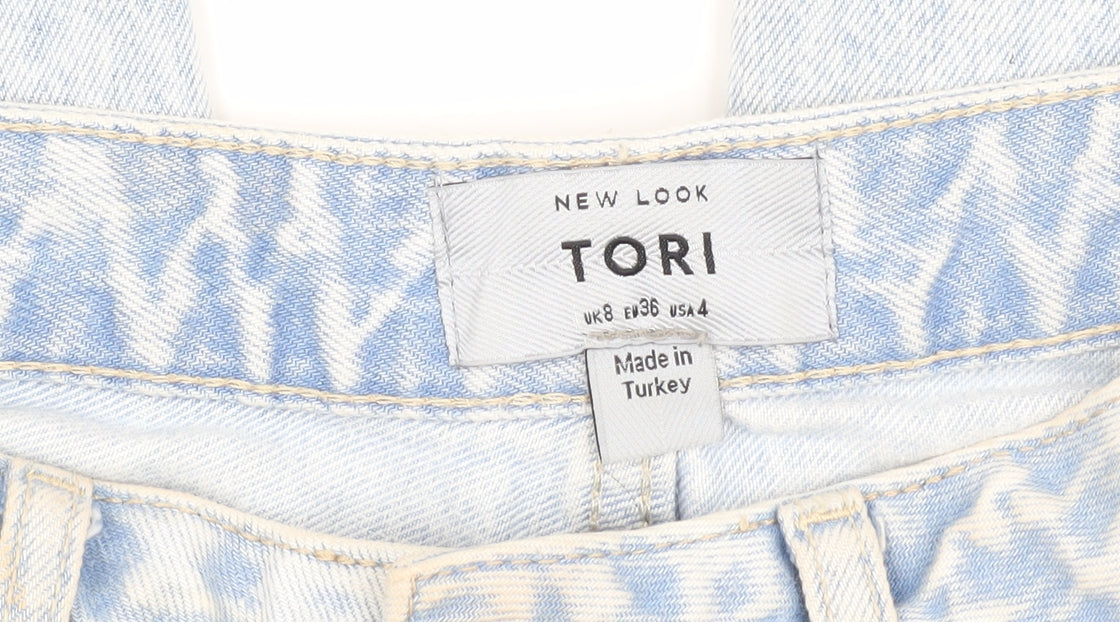 New Look Light Blue Distressed Women's Jeans, Size 8