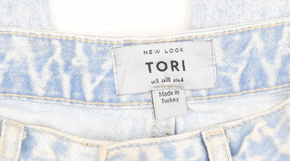 New Look Light Blue Distressed Women's Jeans, Size 8