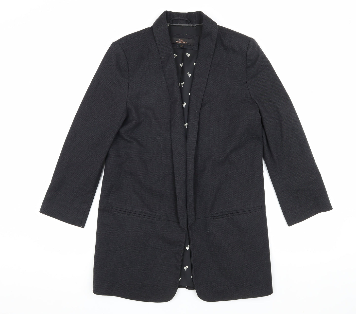 Next Women's Black Long Suit Jacket, Size 10 Tall