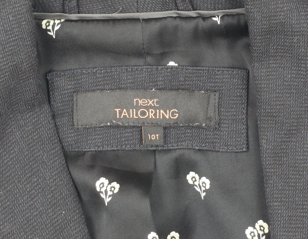 Next Women's Black Long Suit Jacket, Size 10 Tall