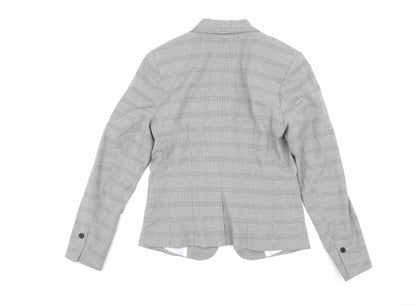 H&M Women's Grey Houndstooth Blazer Size 10