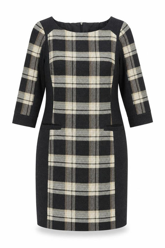 Autograph Women's 3/4 Sleeve Plaid Dress Size 12