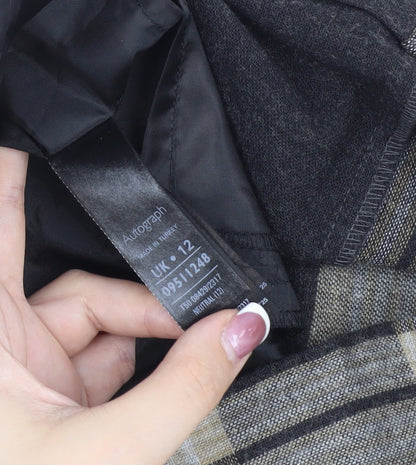 Autograph Women's 3/4 Sleeve Plaid Dress Size 12