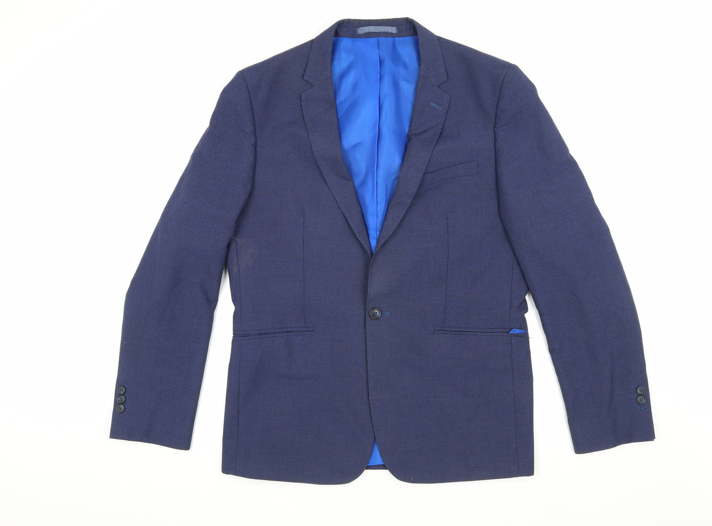 Mens UK Size 40 Marks and Spencer Regular Blue Suit Jacket
