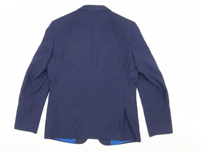 Mens UK Size 40 Marks and Spencer Regular Blue Suit Jacket