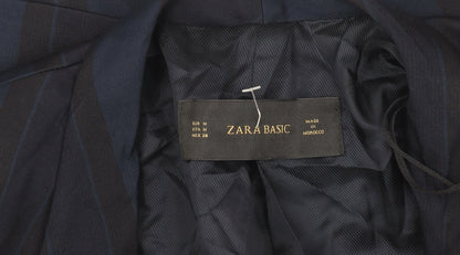 Zara Blue Striped Blazer for Women Size 12