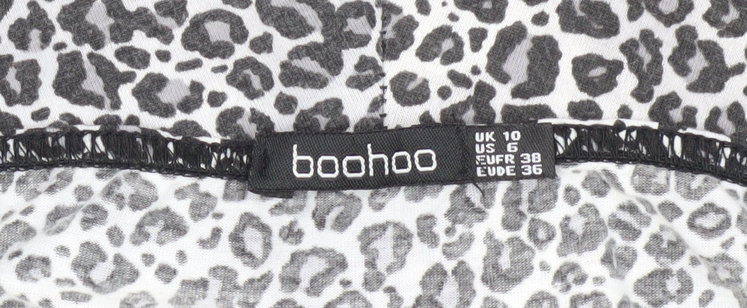Boohoo Women's Multicoloured Animal Print Jumpsuit Size 10