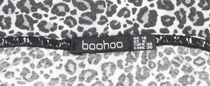 Boohoo Women's Multicoloured Animal Print Jumpsuit Size 10