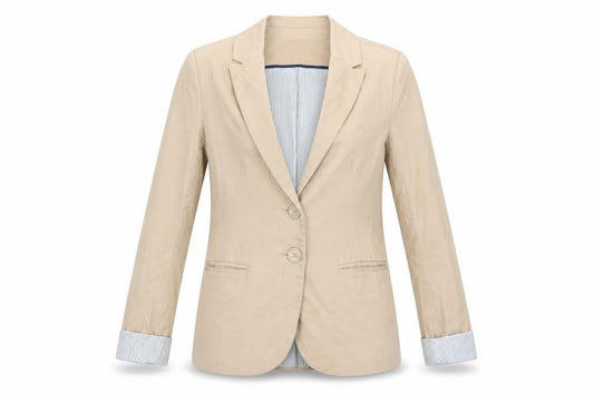 Stradivarius Women Beige Blazer Size 8 Regular Fit