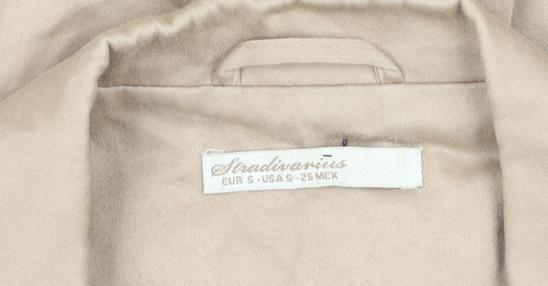 Stradivarius Women Beige Blazer Size 8 Regular Fit