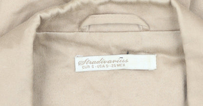 Stradivarius Women Beige Blazer Size 8 Regular Fit