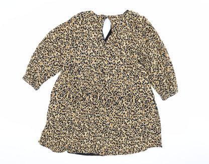 TW Collection Women's Leopard Print Shift Dress S