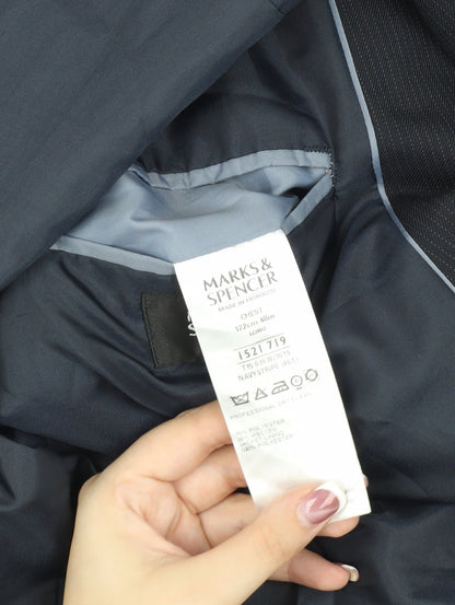 Mens UK Size 48 Marks and Spencer Regular Blue Suit Jacket